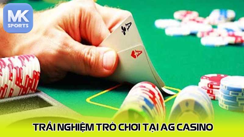 Trải nghiệm trò chơi tại AG casino